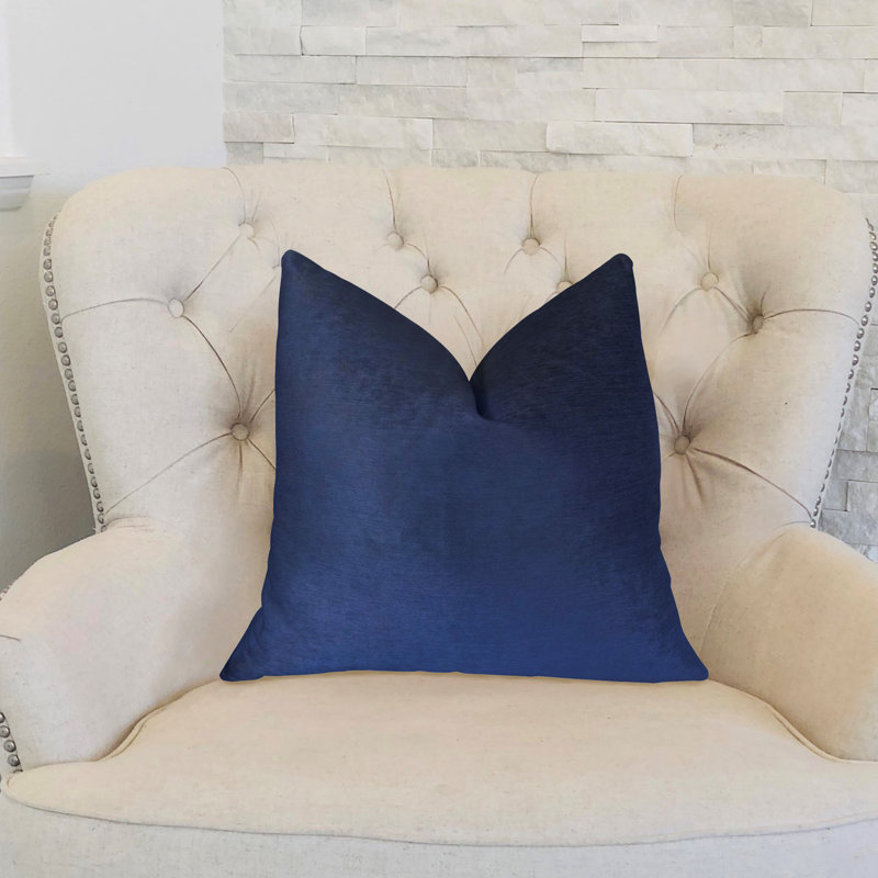Aqua Dulce Euro Pillow Cover & Insert, 20" x 26", Lumbar Pillow, Navy Blue
