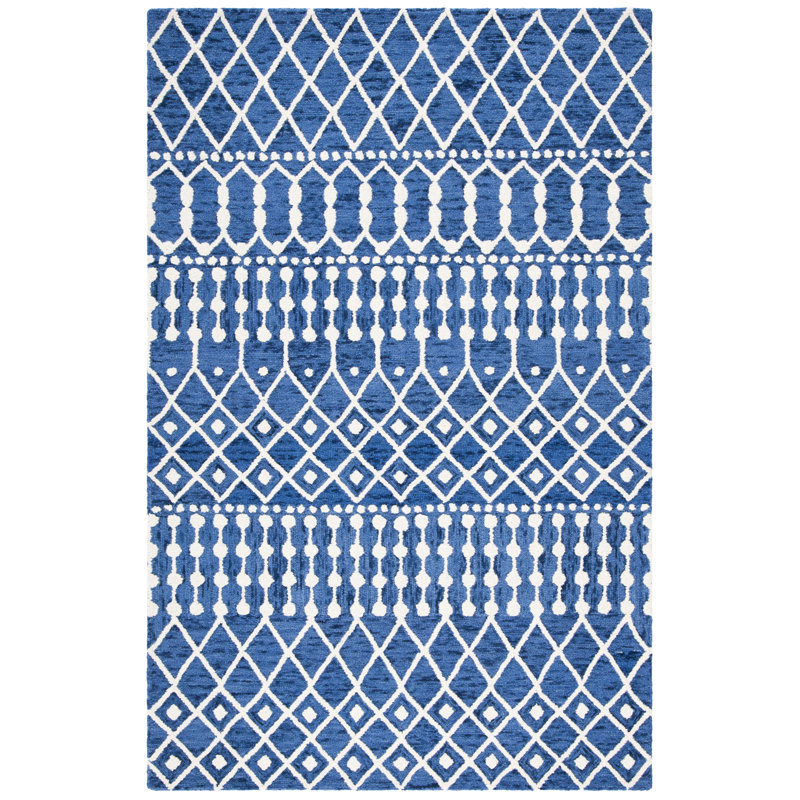 Diggs Hand Tufted Wool Geometric Rug, Rectangle 2'3" x 5'