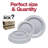Matte Steel Gray Round Disposable Plastic Dinnerware Value Set - 120 Sets