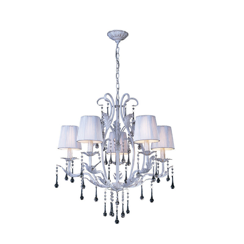 5 - Light Candle Style Chandelier, White
