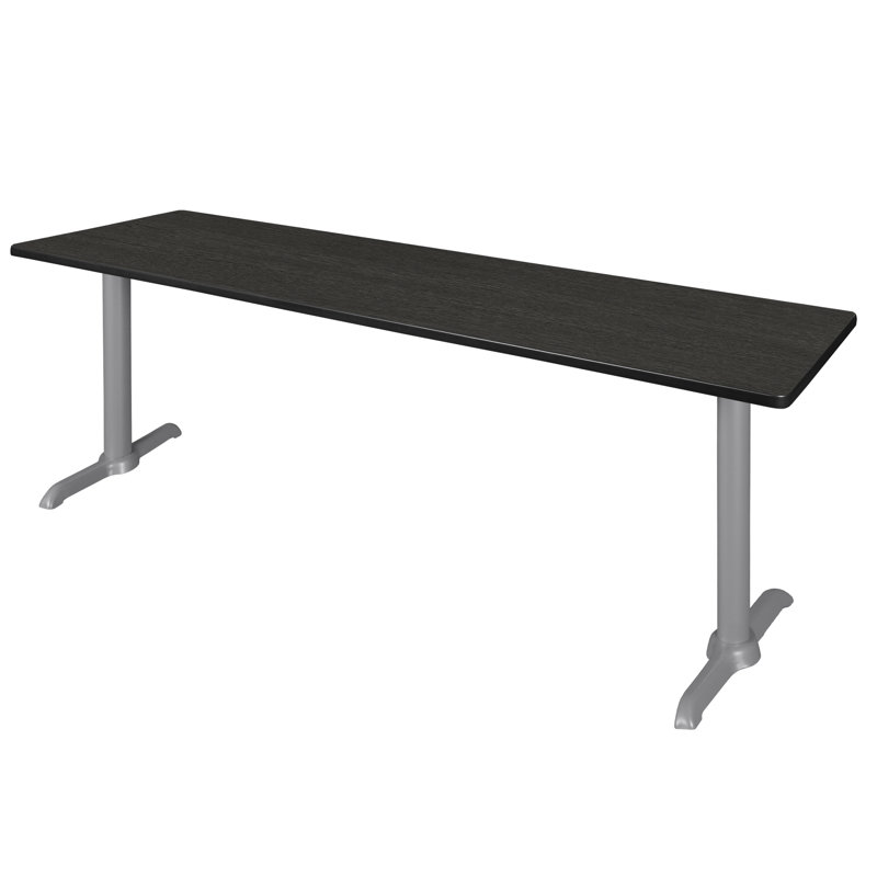 Cain Training Table & Base, 29" H x 84" L x 24" W, Cherry, Gray