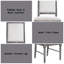 Chaise d'appoint en lin (ensemble de 2)