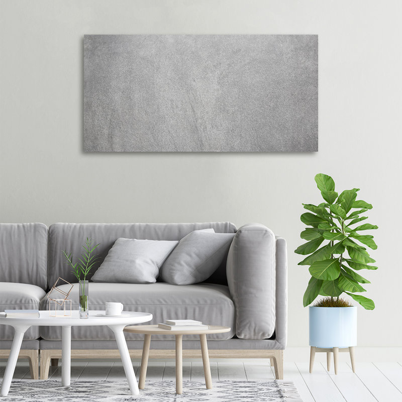 Grey Wall - Wrapped Canvas Print