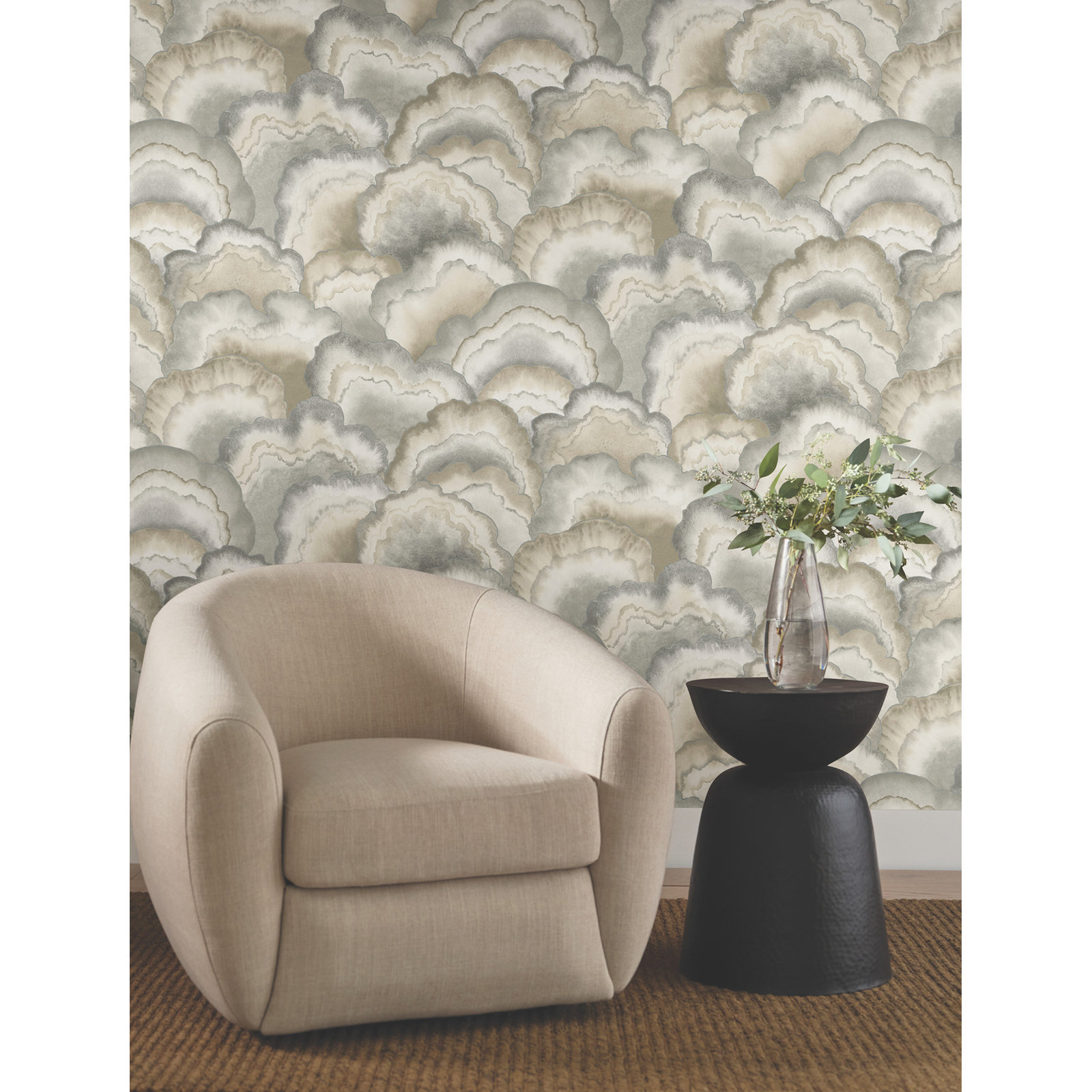 Abalone Lavender Fans Wallpaper, Brown
