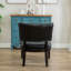 Fauteuil d'appoint capitonné en similicuir avec sièges surdimensionnés, noir
