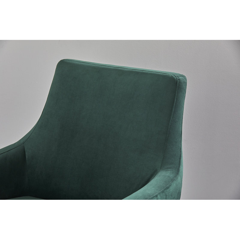 Ismaael Upholstered Armchair, Green Velvet