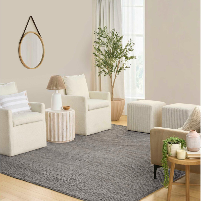DKNY Pure Knots Grey Modern Indoor Rug, Rectangle 8'6" x 11'6"