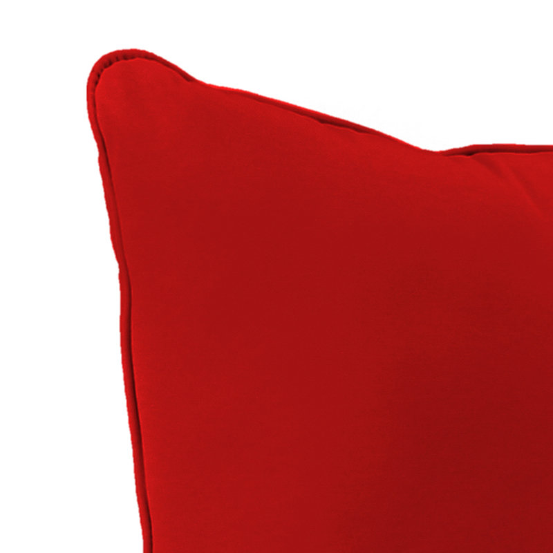 24" x 26.5" Outdoor Deep Seat Chair Cushion Set with Welt, Canvas Logo Red