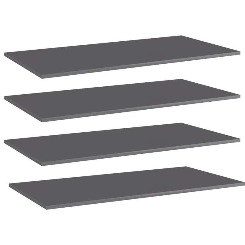 Floating Shelves Wall Shelving Wall Mounted Shelves Display Wall Units, High Gloss Gray, 0.6" H x 39.4" W x 19.7" D