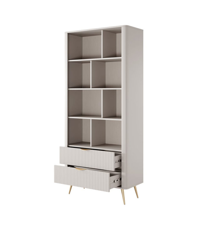 Lante 194cm H x 88cm W Bookcase, Beige