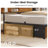 Full Corner Daybed Frame with 6 Drawers and Storage Bookcase Daybed with Charging Station and LED Lights-122632853-123467512