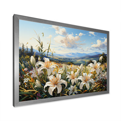 Embellir le champ de lis sur les montagnes