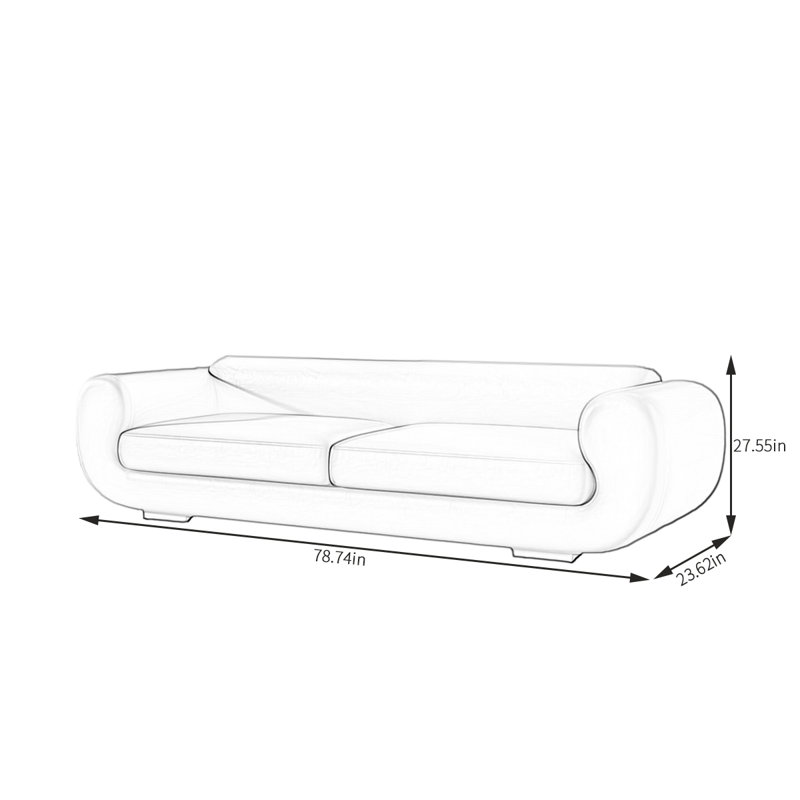 Banc de bout Chic Minimalist, Blanc cassé