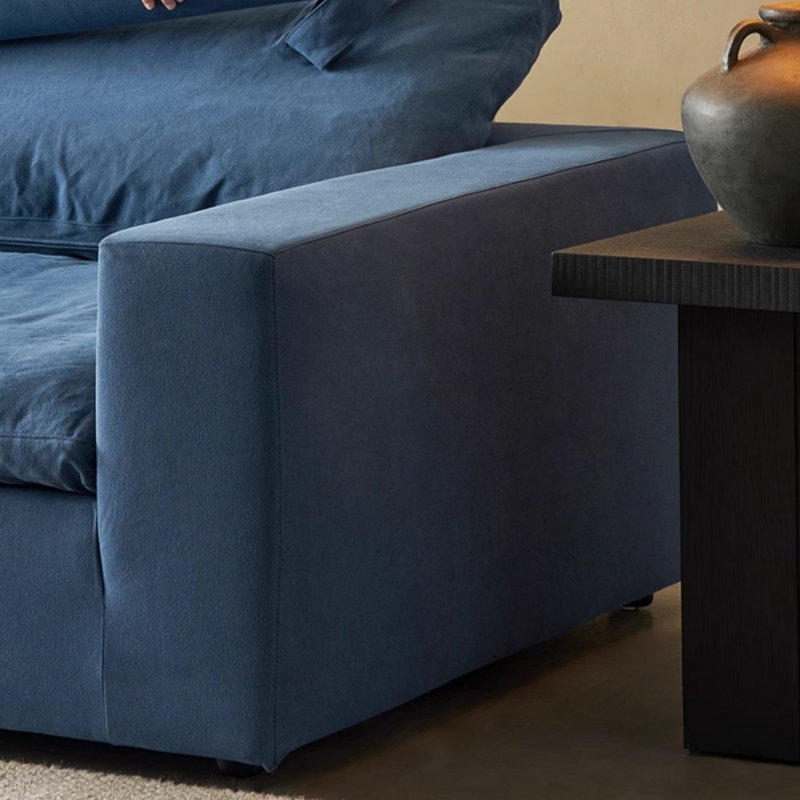 Tofu-Block Minimalist Cloud Straight Sofa