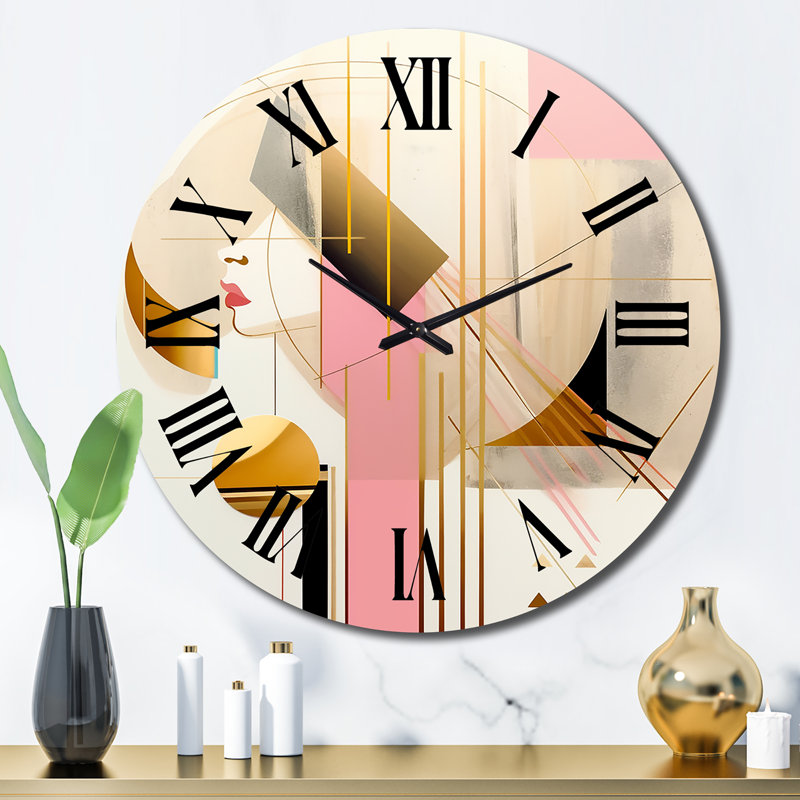 Horloge murale géométrique glamour, Grand