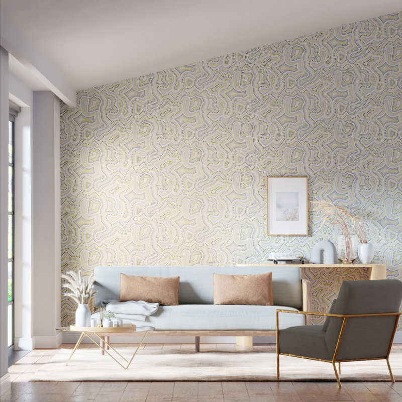 Sunstone Wallpaper, Celestial/Fig Leaf/Nectar