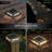 Muskoka Black Solar Powered Integrated LED Fence Post Cap 4 in. x 4 in. with Base Adapter Included