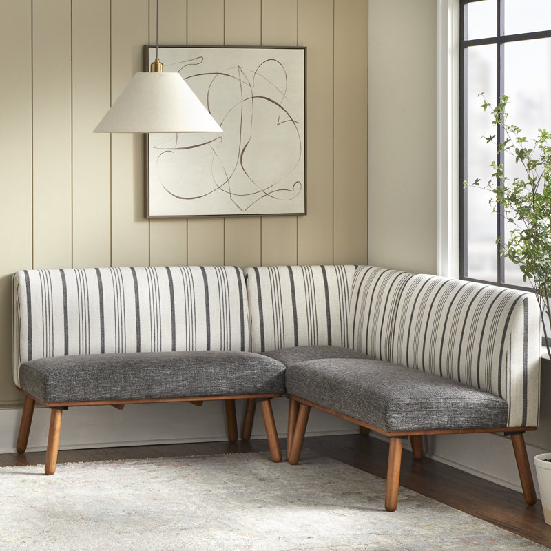 Briette Loveseat, Black Striped