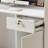 Nahjae Rectangle Synthetic Laminate Reception Desk with Filing Cabinet