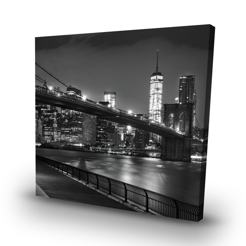 City under the night - 32"x32" art on canvas