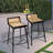 Aadhvik Wicker Counter Stool with Iron Frame