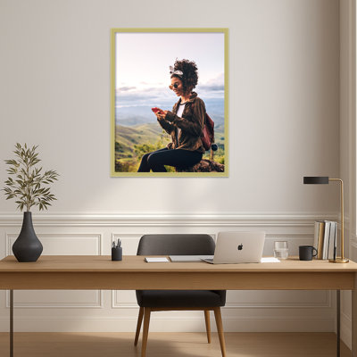 Cadre photo incliné en bois