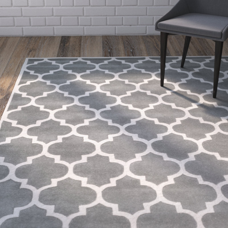 Carolene Hand Tufted Wool Geometric Rug, Rectangle 8' x 10'