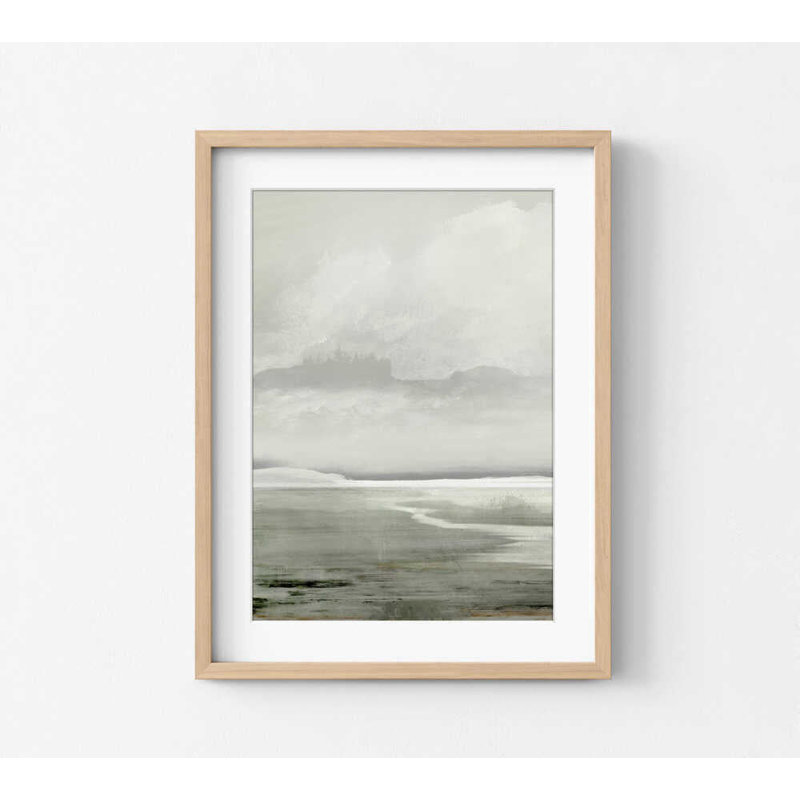 Print, H 32 po x l 24 po, Impression encadrée avec passe-partout, Noir