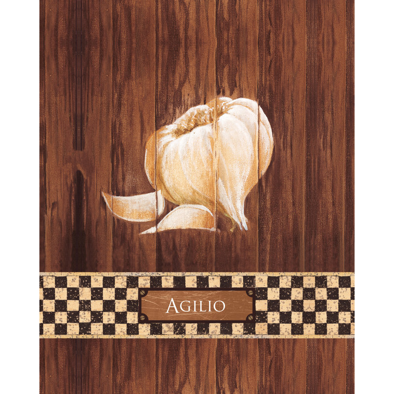 Garlic - Painting Print, 46cm H x 30cm W, Black Floater Framed