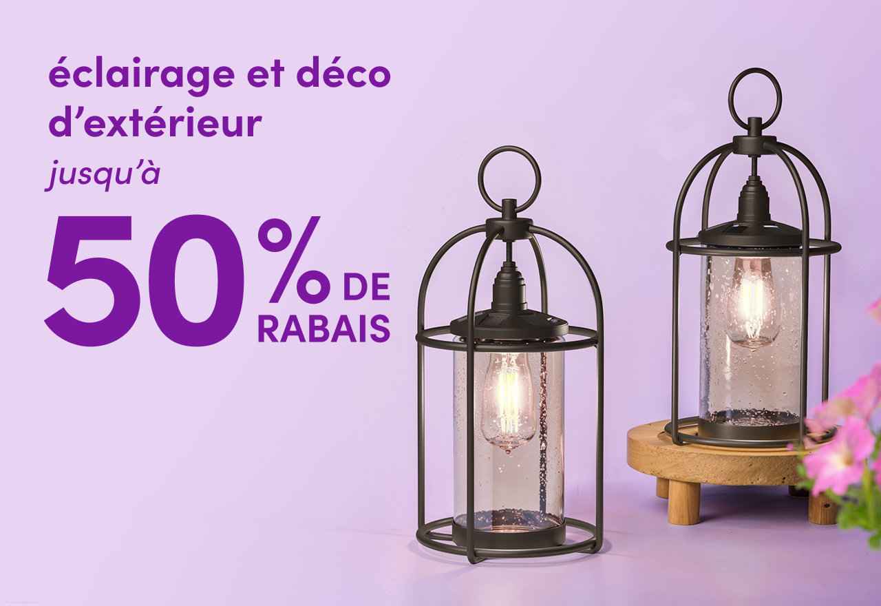 éclairage et déco d'extérieur en solde