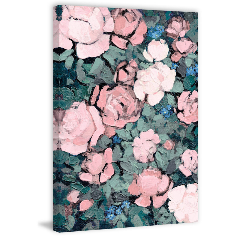 " Bushy Pink Painting ", 12" H x 8" W