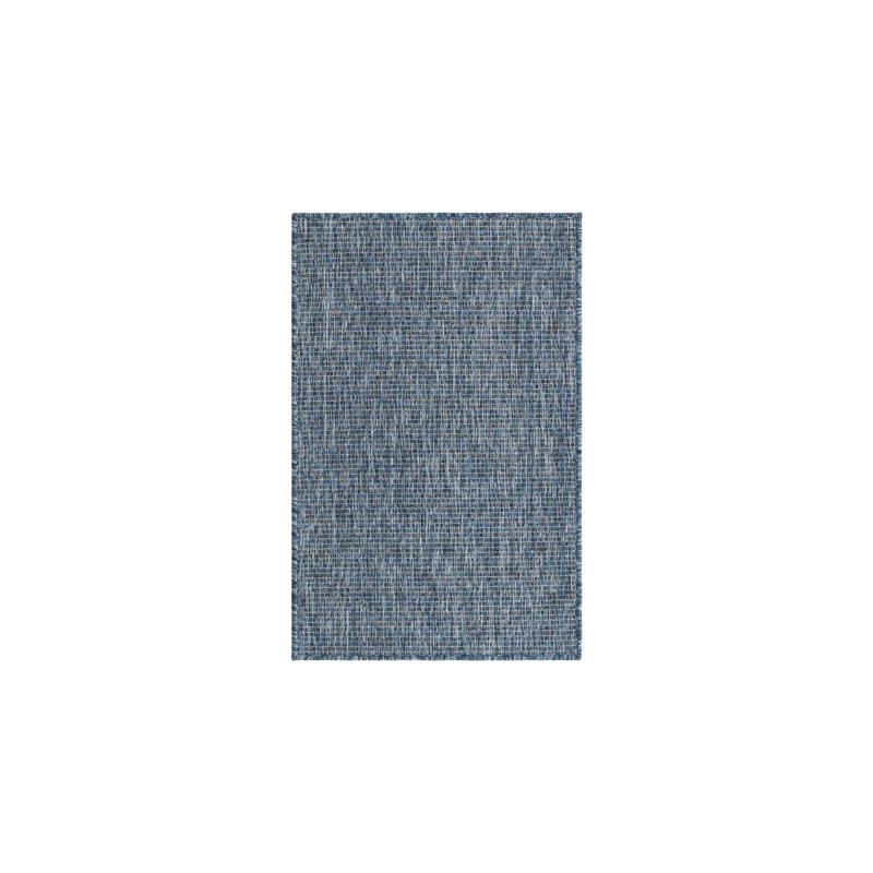 Tapis intérieur / extérieur Avaughn, Rectangle 2 pi x 3 pi 1 po, Bleu