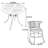 Anyshia 4 - Person Metal Patio Dining Set with Round Table