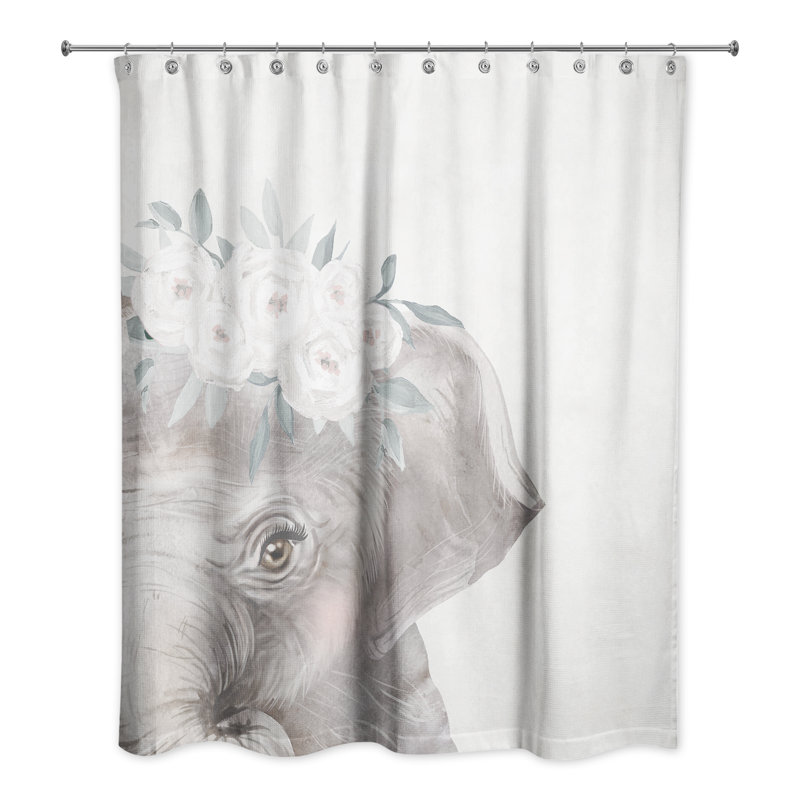Rideau de douche Sweet Floral Elephant