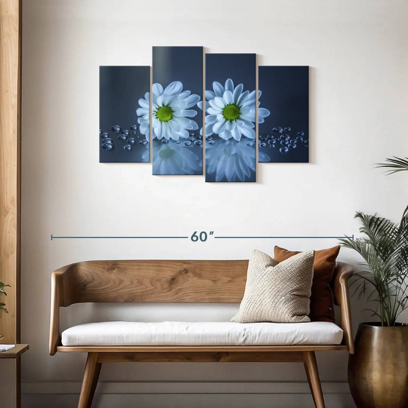 Harnek White Daisies, 27" H x 43" W