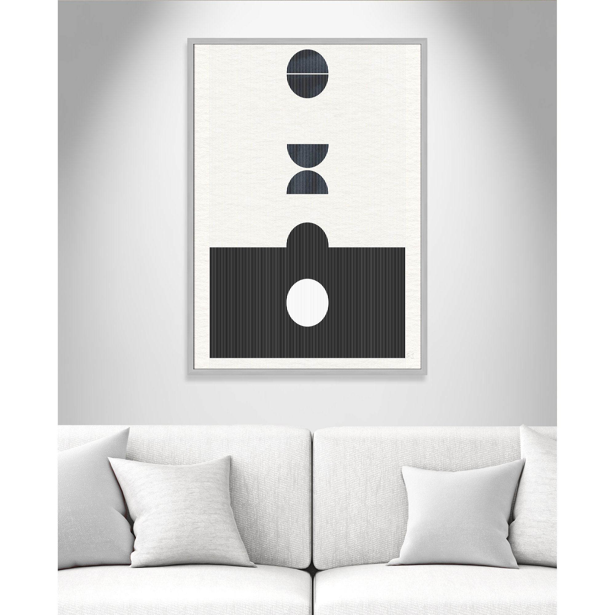 Eclipse I by Susan Jill, 41.5" H x 29.5" W x 0.75" D, Matte Silver Framed
