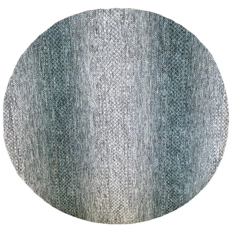 Tapis ivoire en laine noué à la main de conception unique 10 pi New Age