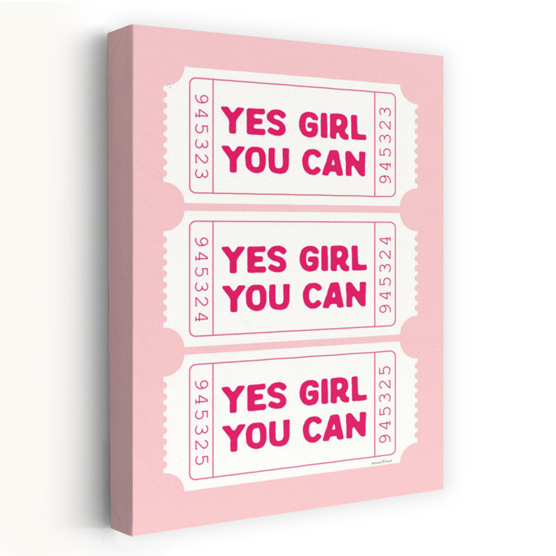 «Yes Girl You Can», art contemporain abstrait, H 24 po x l 16 po