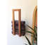 Porte-serviettes mural vertical en bois pour rangement de salle de bain H 28 po 