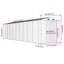 Brisayda Garden Shed 191x810x198 cm Galvanised Steel-1246726048