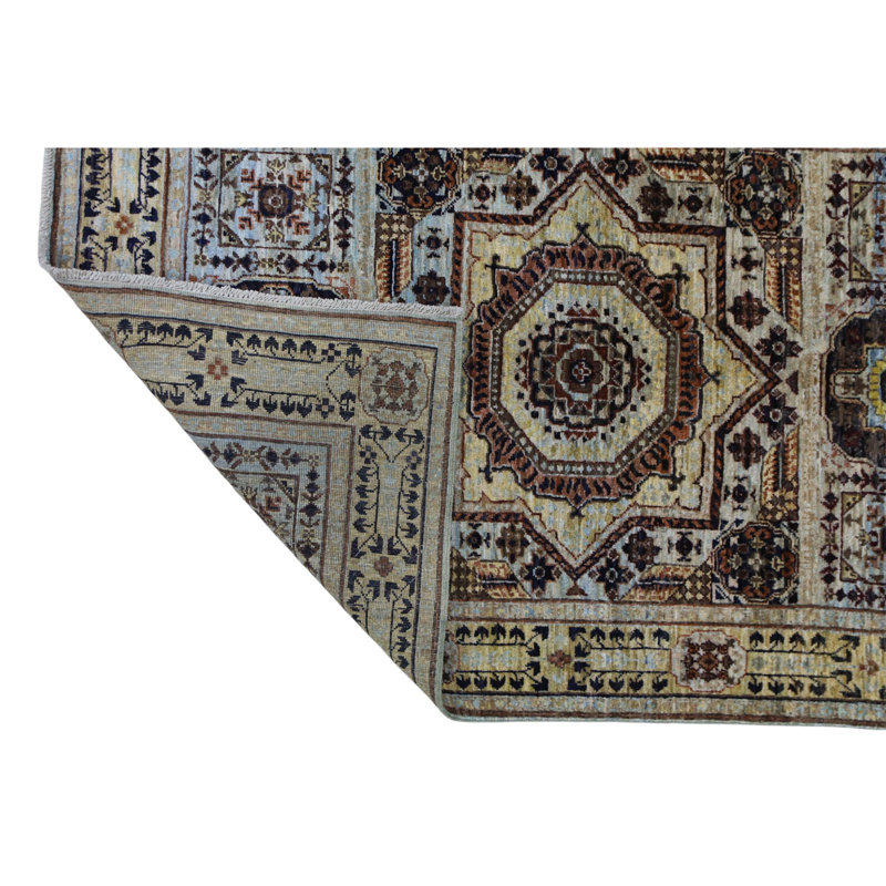 Tapis beige noué à la main de haute qualité