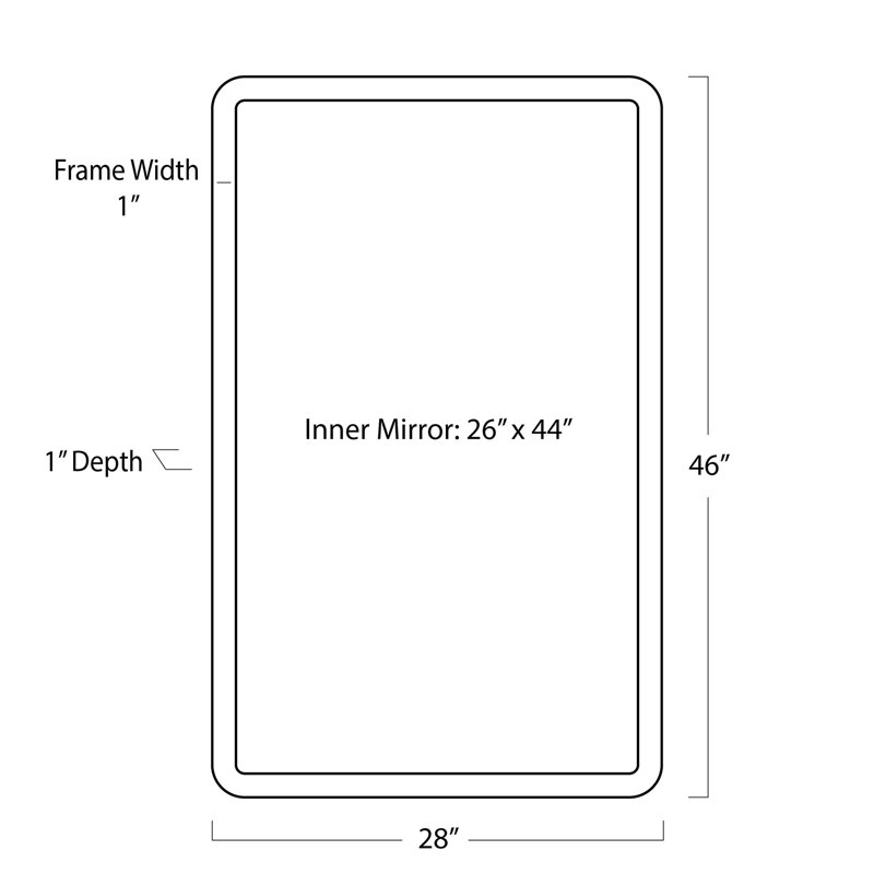 Knox Flat Leather Wall Mirror