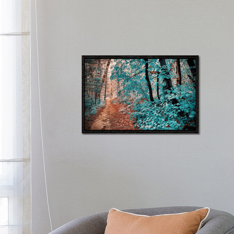 Trestle Trail 1 Piece Wall Art on Canvas, 45.72cm H x 66.04cm W x 3.81cm D, Black Floater Framed