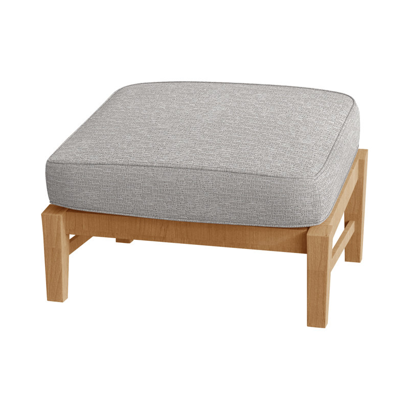 Repose-pieds Croquet, Welt, Caramel tweed, Teck naturel