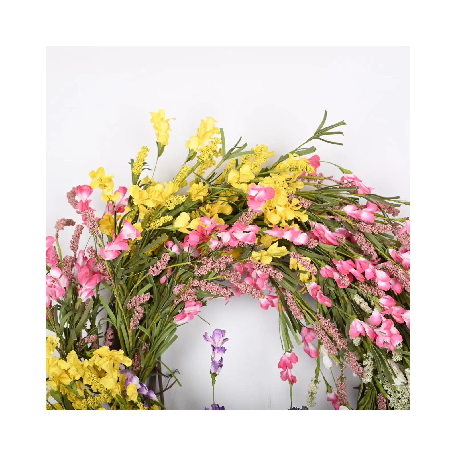 26" Blossom Wildflower Spring Front Door Wreath, Mix