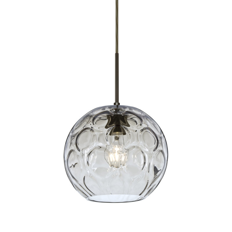 Bombay 1 - Light Satin Nickel Single Pendant, Brushed Bronze, Clear