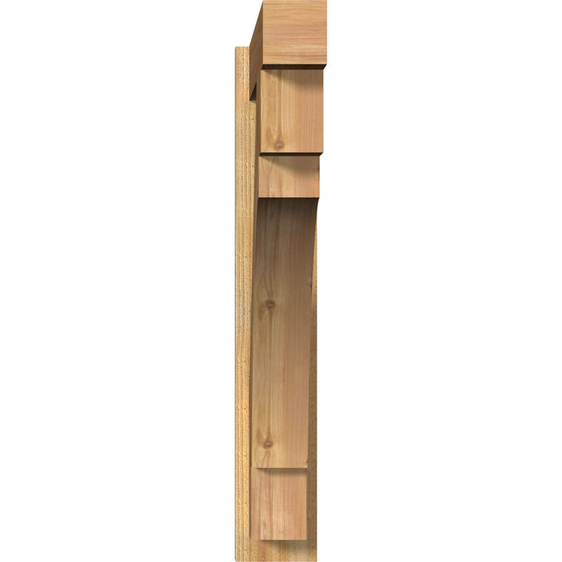 Persienne en bois Merced Block Rustic Timber, P 32 po x H 38 po, 6" W Western Red Cedar (Rough Sawn)