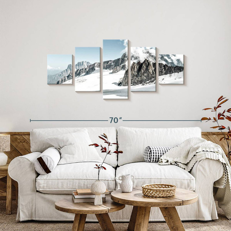Mont Blancs, H 24 po x l 55 po
