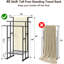 Porte-serviettes sur pied à 3 niveaux, porte-serviettes de 40 po de hauteur pour l'extérieur, porte-serviettes sur pied pour l'extérieur
