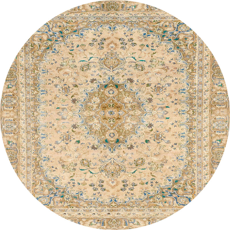 Abstract Indoor Rug, Round 4'